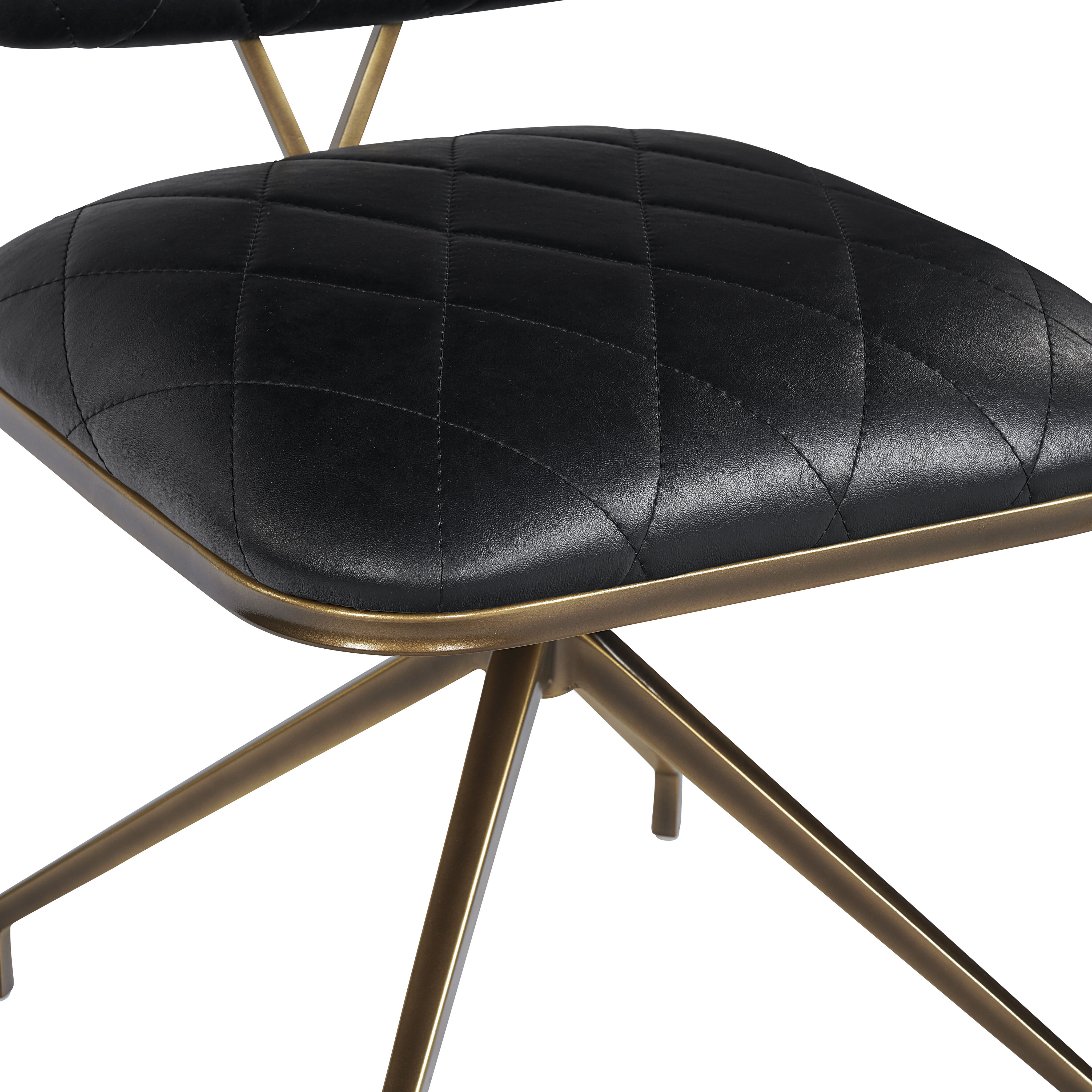 Virtu Bravo Black Swivel Dining Chair, Set Of 2